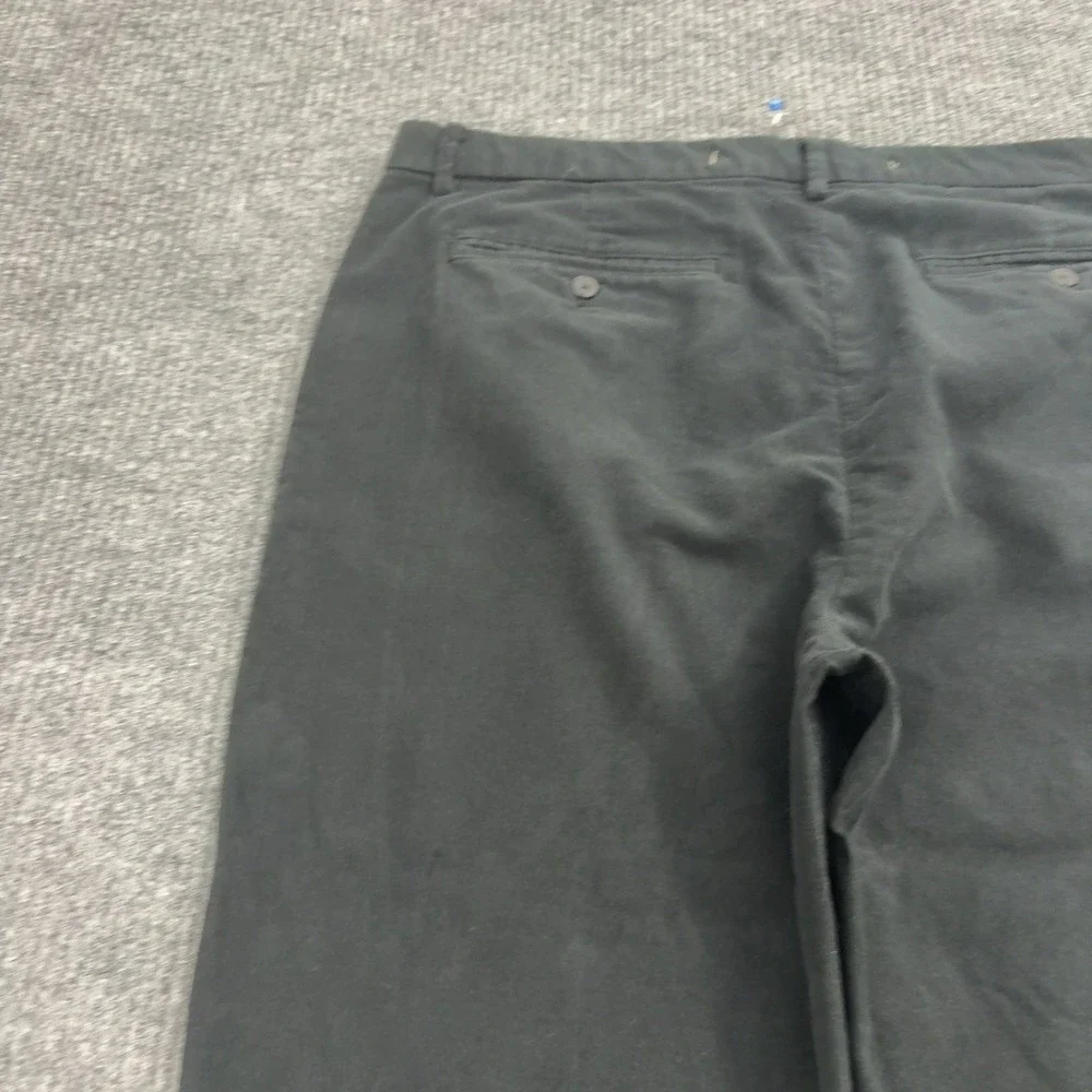 Banana Republic Pants Men 36x32 Black Cotton Spandex Pleated Chino Classic Style